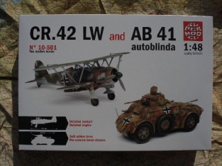 Super Model 10-501 Fiat C.R.42 LW + Autoblinde AB41 WO2